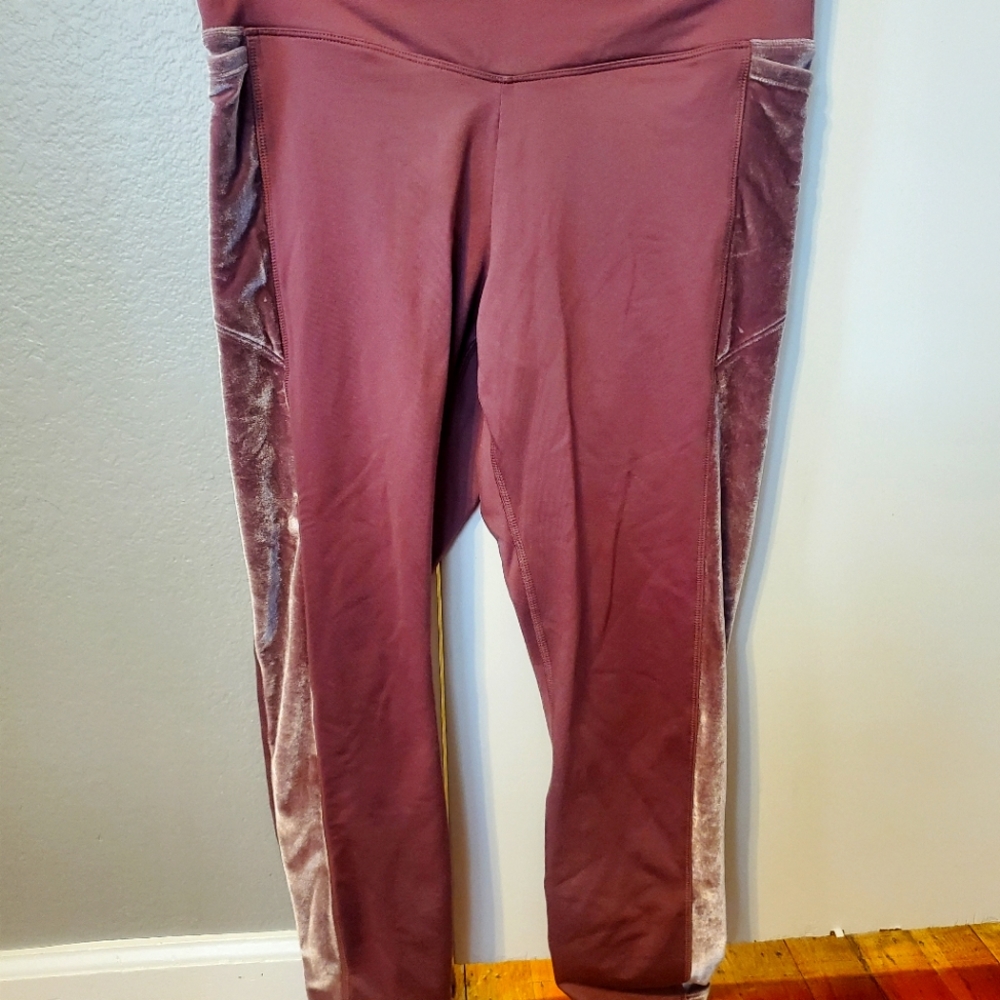 Mauve VARSITY HIGH WAIST WINTER LEGGING IN FULL LENGTH